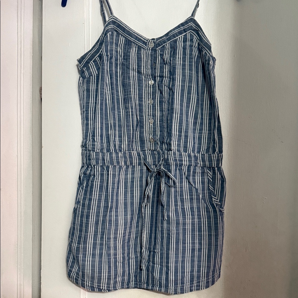 Aeropostale Blue and White Striped Mini Dress